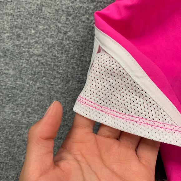 Under Armour Shorts Womens Small Neon Pink White Fly By 2.0 Loose Heatgear Lined - Picture 11 of 13